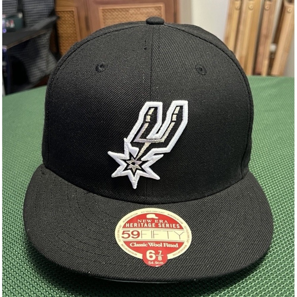 New Era NBA Heritage San Antonio Spurs Cap 59Fifty Wool Hat Fitted Mens 6 7/8